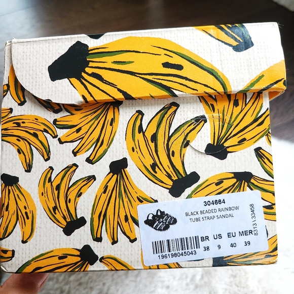 Farm Rio x Anthropologie Beaded Fringe Rainbow Tube Strappy Sandal - Picture 12 of 12